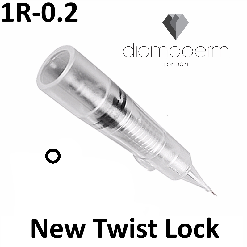 Diamaderm Round Liners Needles Twist 10pc 1R-0.2 Short date Exp 2024-06
