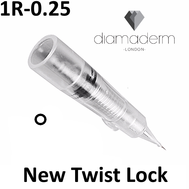 Diamaderm Round Liners Needles Twist 10pc 1R-0.25