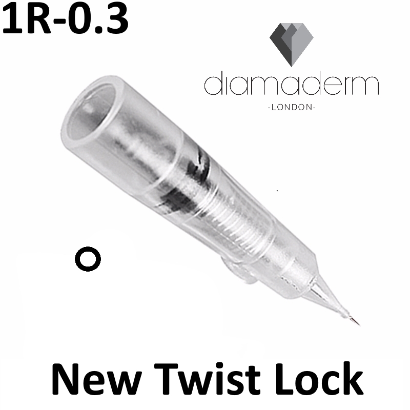 Diamaderm Round Liners Needles Twist 10pc 1R-0.3
