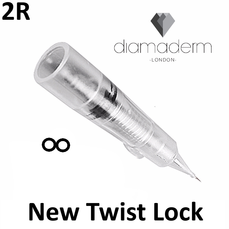 Diamaderm Round Liners Needles Twist 10pc 2R