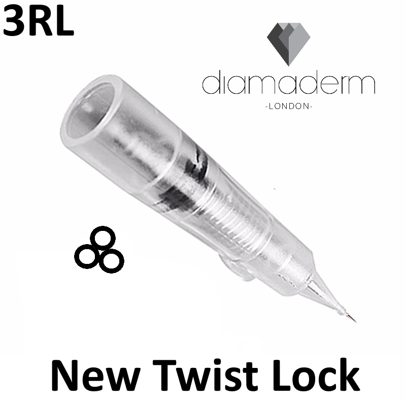 Diamaderm Round Liners Needles Twist 10pc 3RL