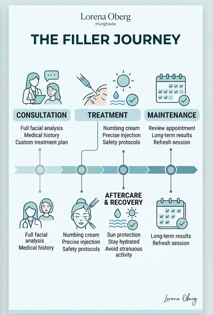 The dermal filler journey 
رحلة حشو الجلد
